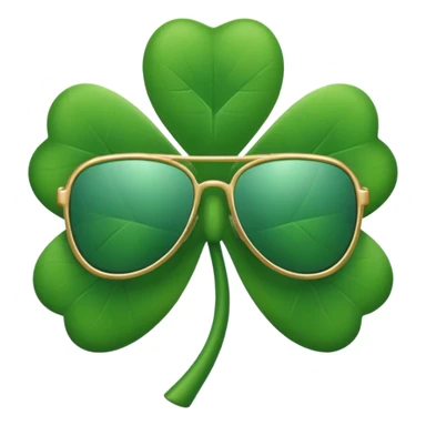 Shamrock wearing sunglasses  sticker