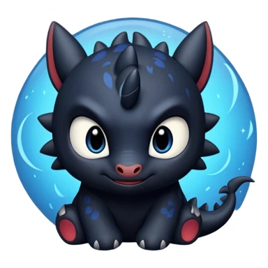 Emoj di night fury cute sticker