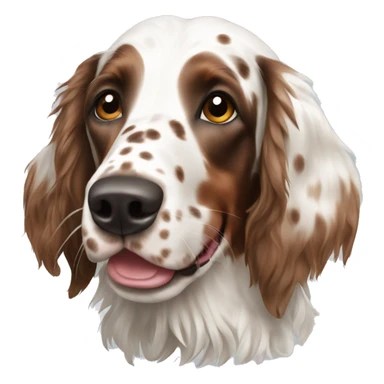 Happy White and Brown english setter  sticker