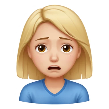 Девушка со светлыми волосами сидит плачет и не может разобраться со своими мыслями  sticker