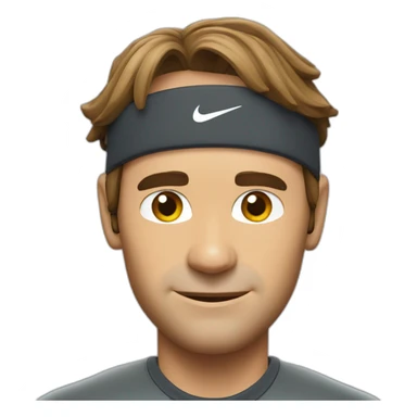 Roger federer with sweat band detailed sticker