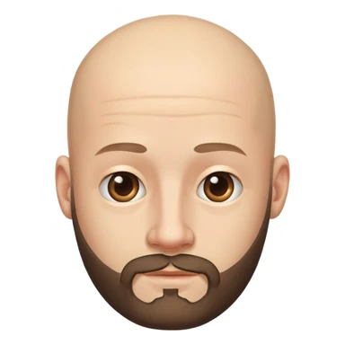 SemiBald headed man with beard sticker