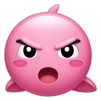 not happy kirby sticker