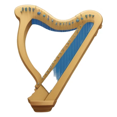 small blue auto harp sticker