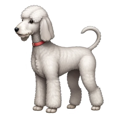 White Bedlington Terrier Full Body Photo sticker