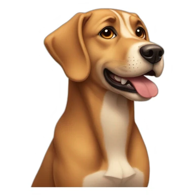 dog making his jawline sharper sticker