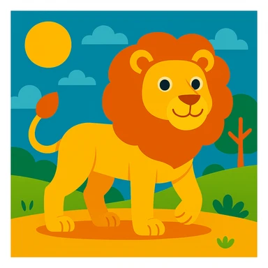 Lion sticker
