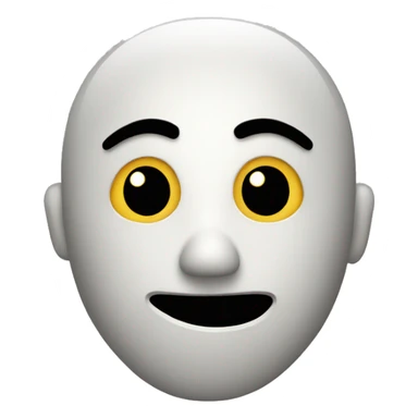 Sad person, with a happy mask sticker