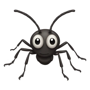 Ant with curly hairs sticker