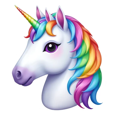 A unicorn with rainbow mane sticker