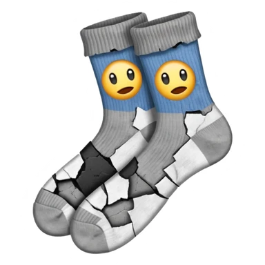 old dirty broken pair of socks sticker