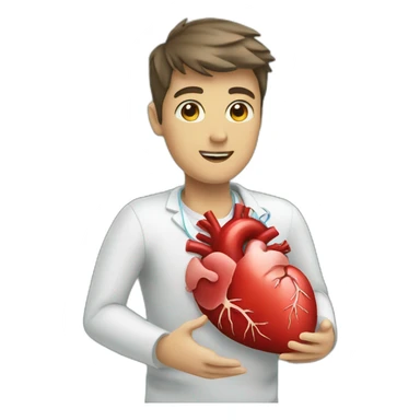 human heart healthy sticker