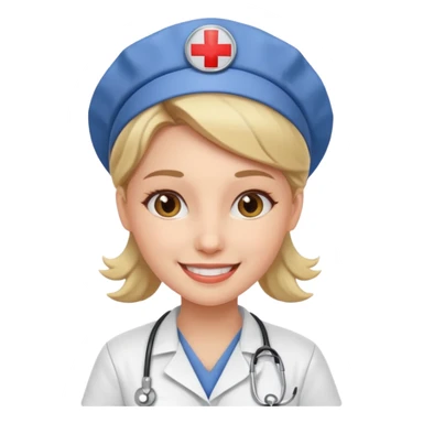 young woman nurse sticker