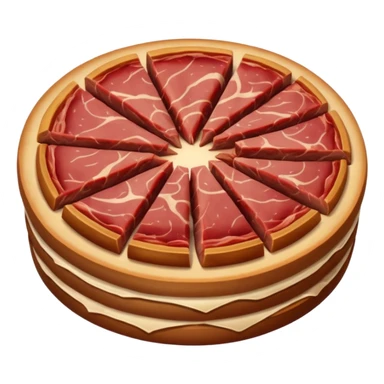 round meat slice rost sticker