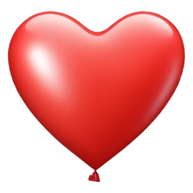 **Shape**: Heart-shaped balloon.
- **Color**: Bright red.
- **Additional Details**: A thin white or black thread hanging from the bottom of the balloon.

This emoji would represent love and party or celebration in a single image. sticker