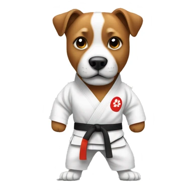 Un chien qui fait de la karate sticker