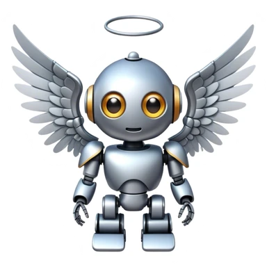 cute robot with wings sticker