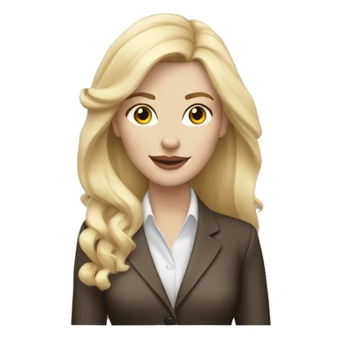 Blonde girl pale skin Bluetooth and coffee working girl sticker