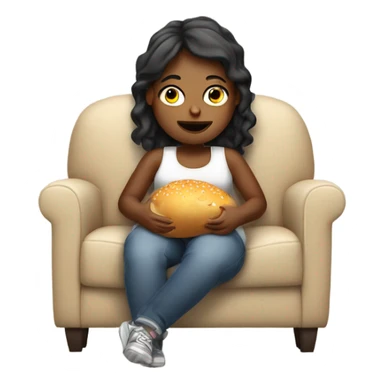 Couch potato girl sticker