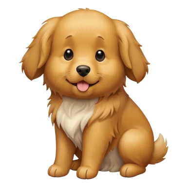 A dog golden retriever pooping sticker