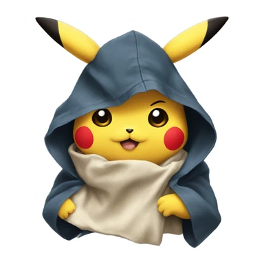 pikachu with a hoddy sticker