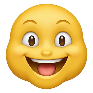 create an like yellow emoji that looks teally relaxed and smiles more on one site than another like one part of the mouth is wider up then the other. ONE part of the mouth should smile more then the other party sticker