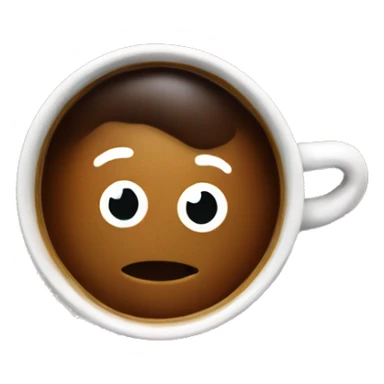 person swimming in a mug of coffee  sticker