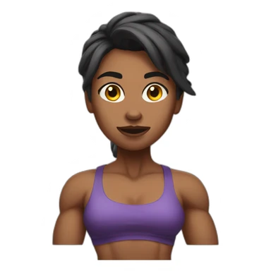 Muscle girl sticker
