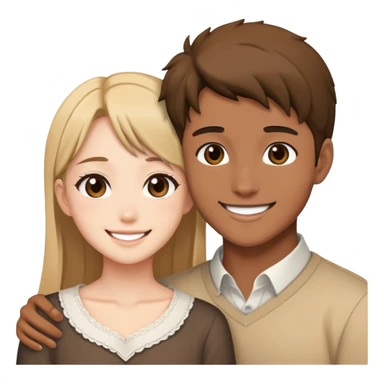 a beautiful romantic anime couple sticker