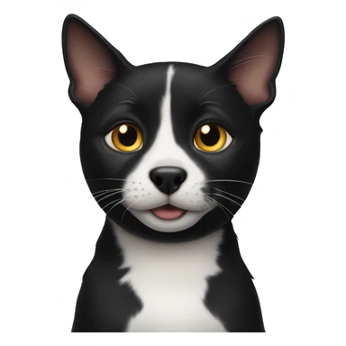 Black cat with jack russel sticker