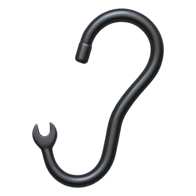 wire and iron hook, black sticker