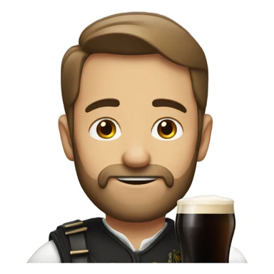 Man drinking a pint of Guinness  sticker