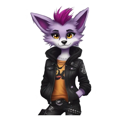 Edgy punk anthro furry by Falvie, LiLaiRa, griffsnuff, AngieWolf sticker
