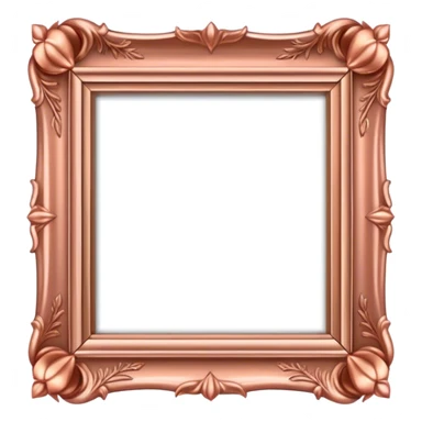 Rose gold vintage picture frame sticker