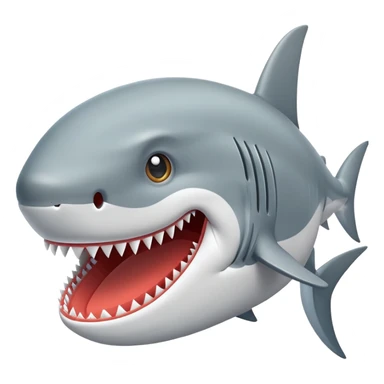 Un tiburón con zapatillas fuera del agua sticker