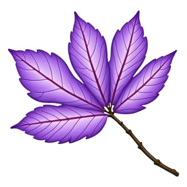 make a purple sakura leaf sticker