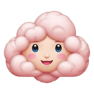 cloud peach pink sticker