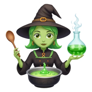 Soldado green witch cooking potion sticker