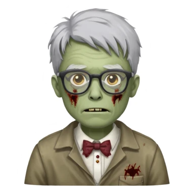 Um zombie nerd sticker