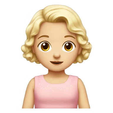 caucasian toddler in cute dress sticker
