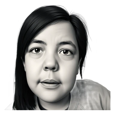 monochrome portrait of a boy sticker