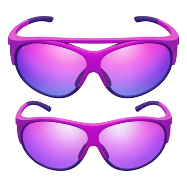pink and purple two-tone shield visor glasses, color transition, Y2K style sticker