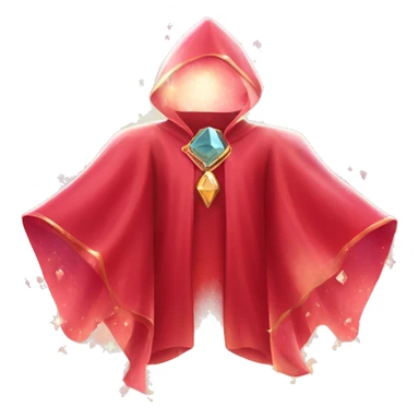 empty red crystal magical robes covered with gemstones sticker