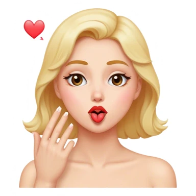 blowing a kiss sticker