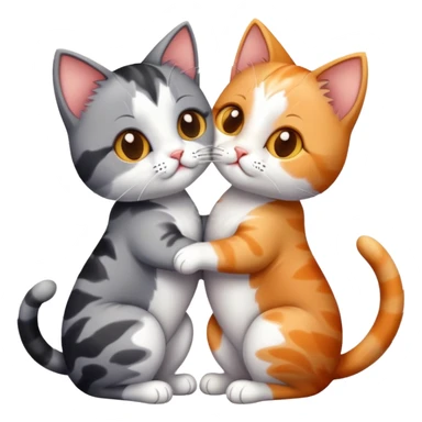 Cute cats are kissing  sticker