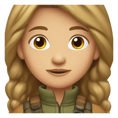 upland hunter girl light brown hair sticker