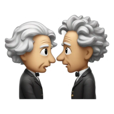 Newton argue with Einstein sticker