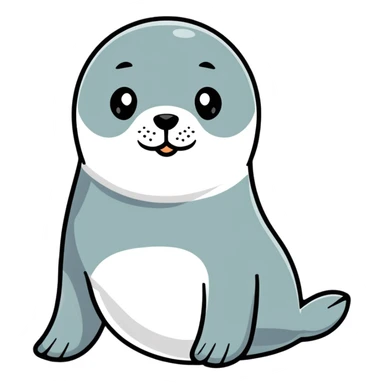 cute cartoon seal sticker