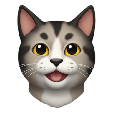 gato naraja con negro sticker