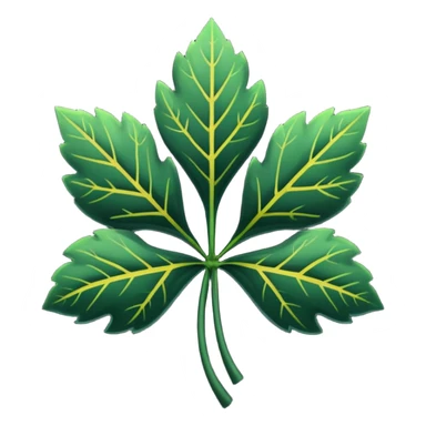 Trébol completamente negro cinco hojas  sticker